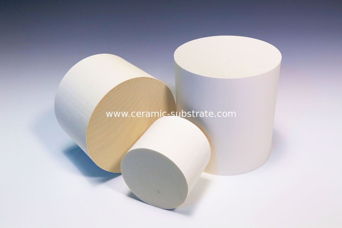 Oval Honeycomb Ceramic Carrier Biały do ​​oczyszczania gazów spalinowych